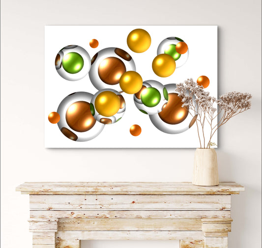 Autumnal Marbles: Bronze & Orange Spot - Limited Edition Art Print In Sizes A2-A1