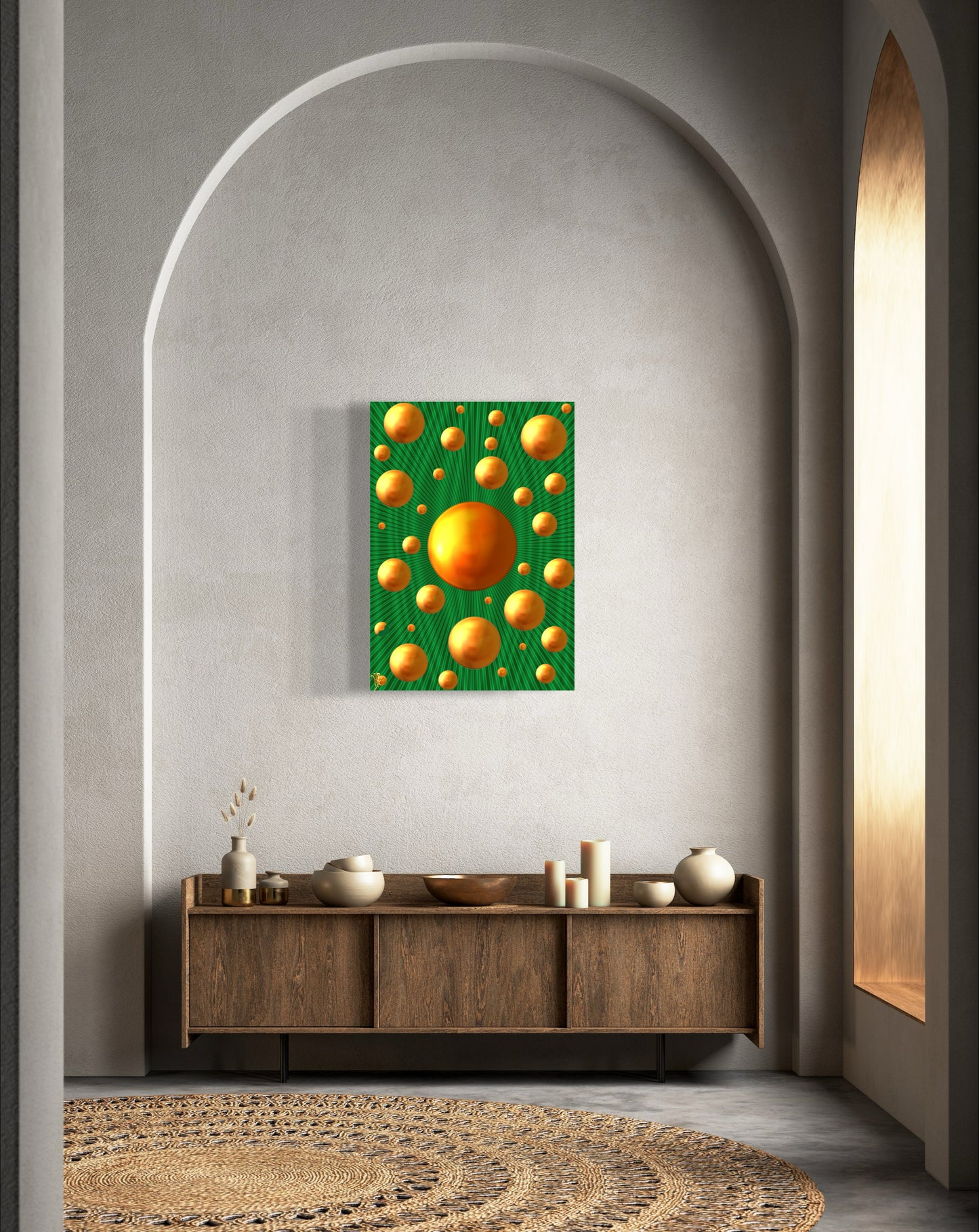 Serenity Spheres - Royal Emerald Limited Edition Art Print In Sizes A3-A1