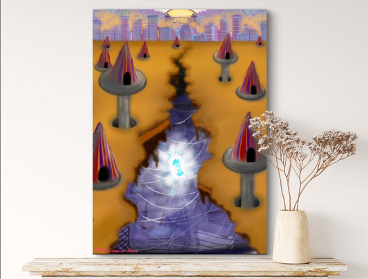 Crystal Core - White Fog & Sandstorm - Open Collection Art Prints - A3