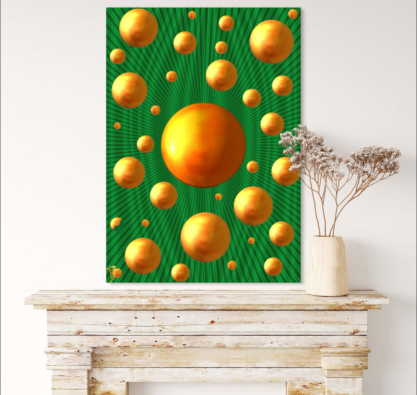 Serenity Spheres - Royal Emerald Limited Edition Art Print In Sizes A3-A1