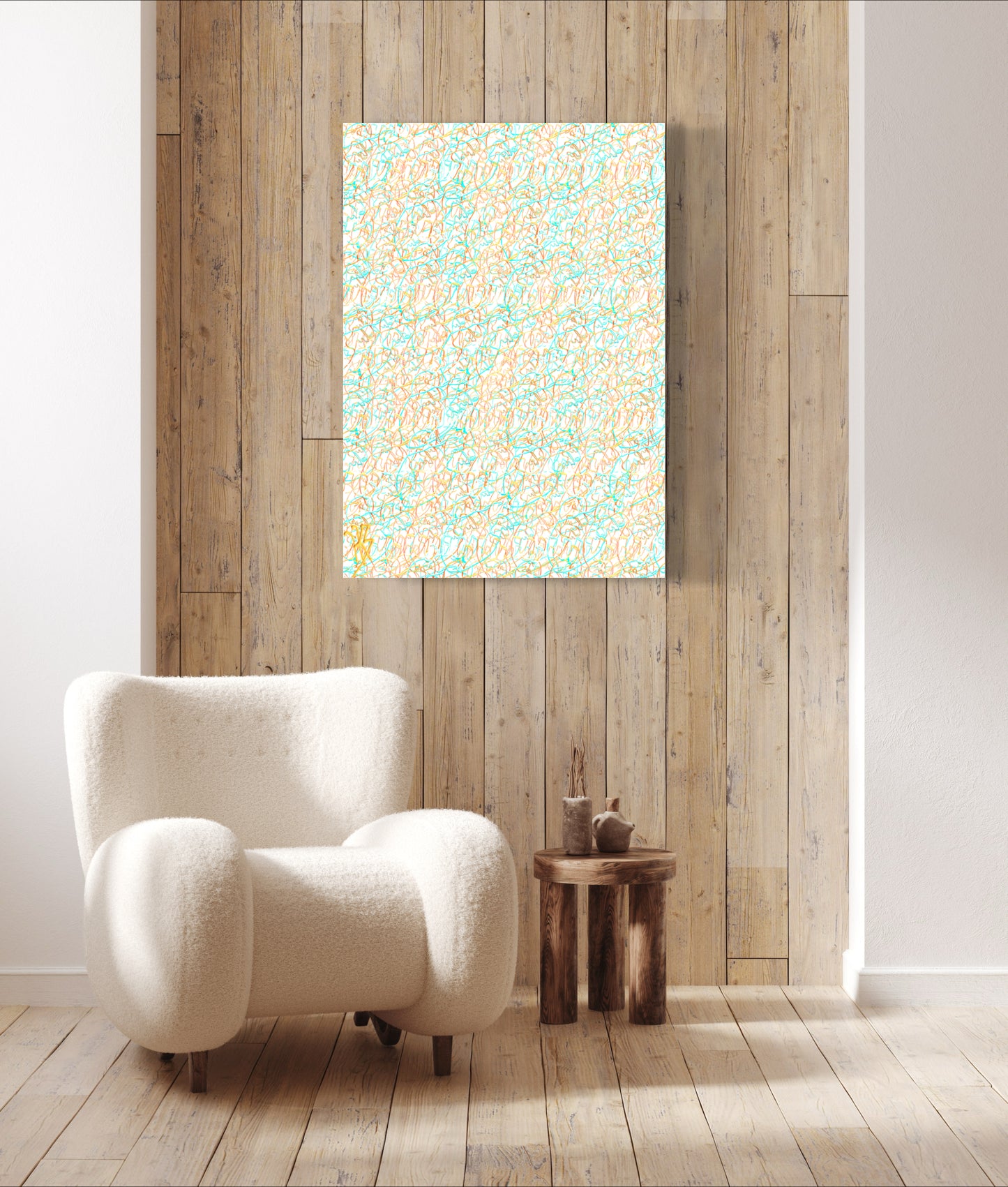 Interlocked Series: Sacral Intensity - Only One, Limited Edition Art A1 Stretched Cotton Canvas Print