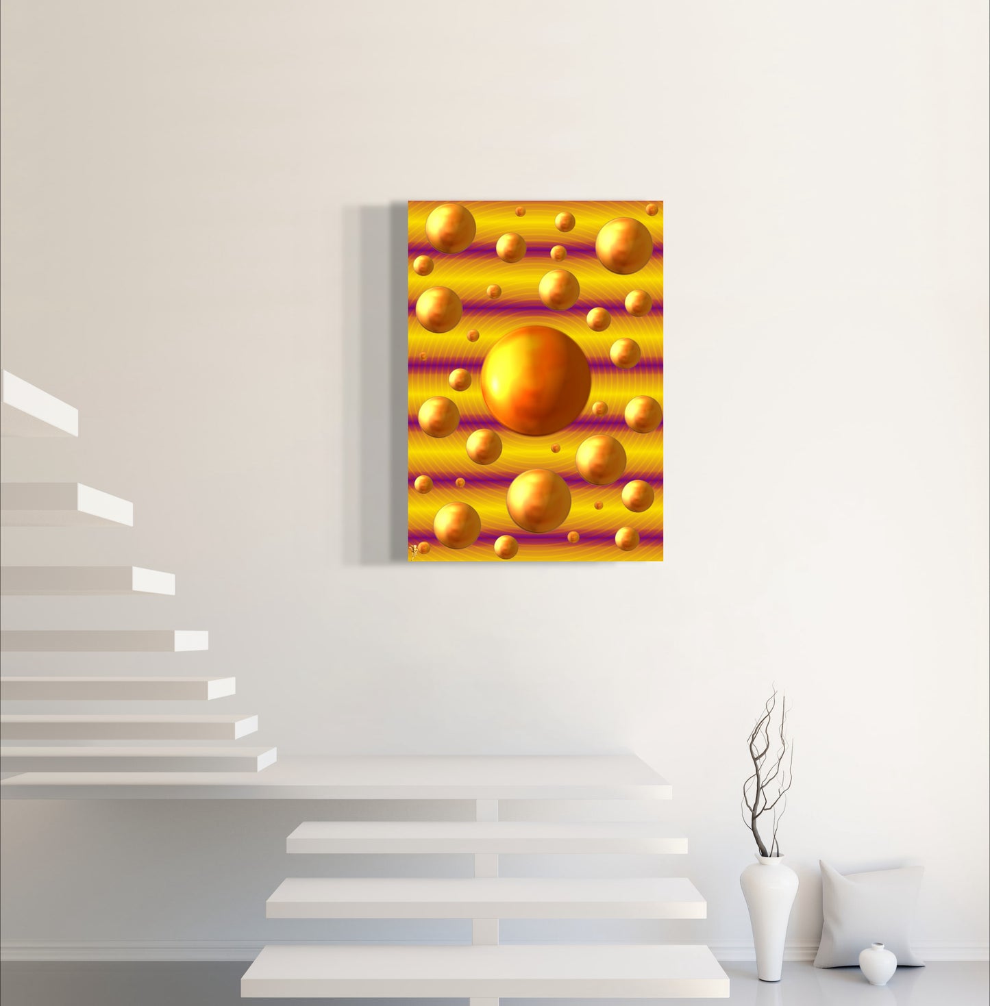 Serenity Spheres - Raspberry Ripple Limited Edition Art Print In Sizes A3-A1