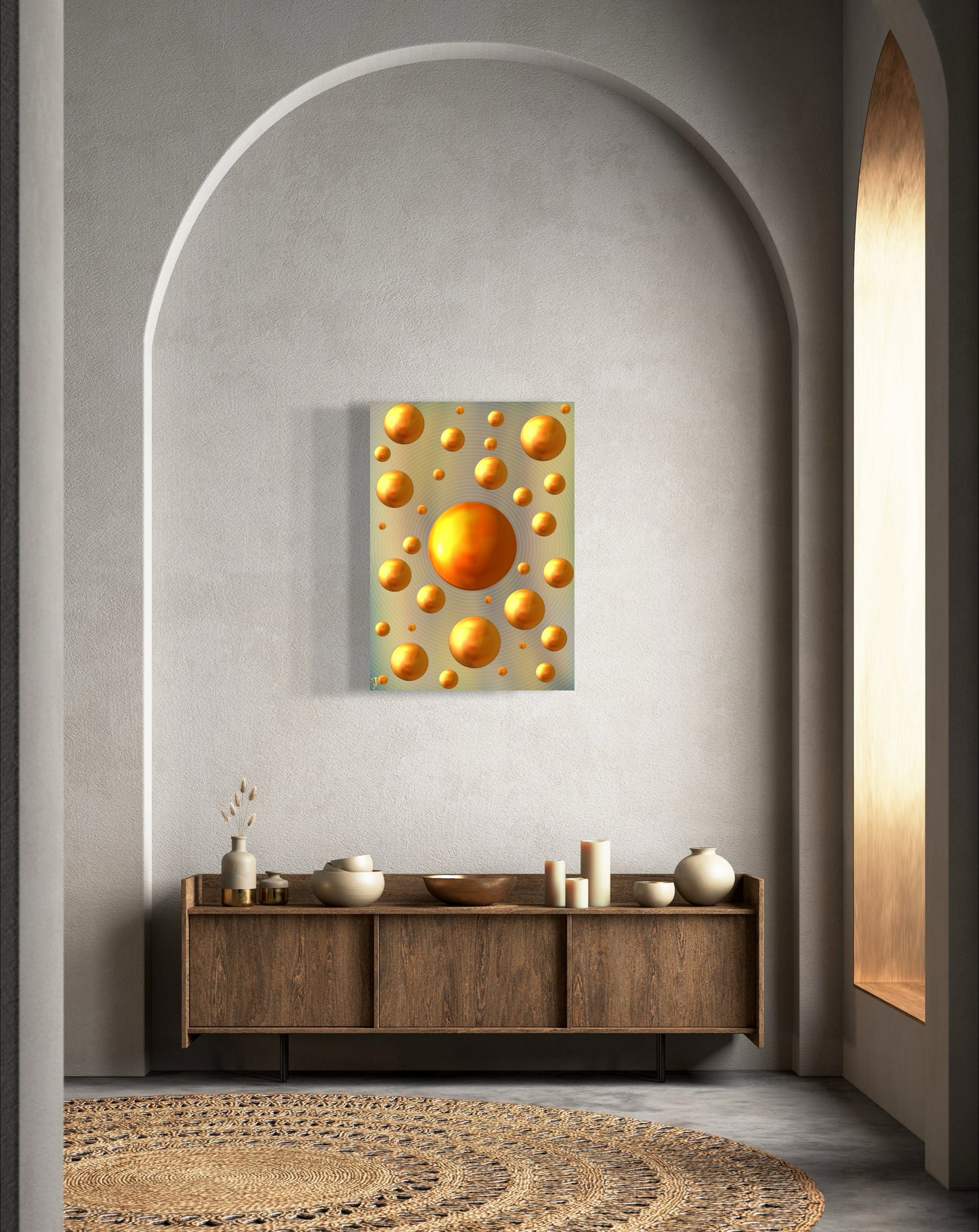 Serenity Spheres - Metallic Bliss Limited Edition Art Print In Sizes A3-A1
