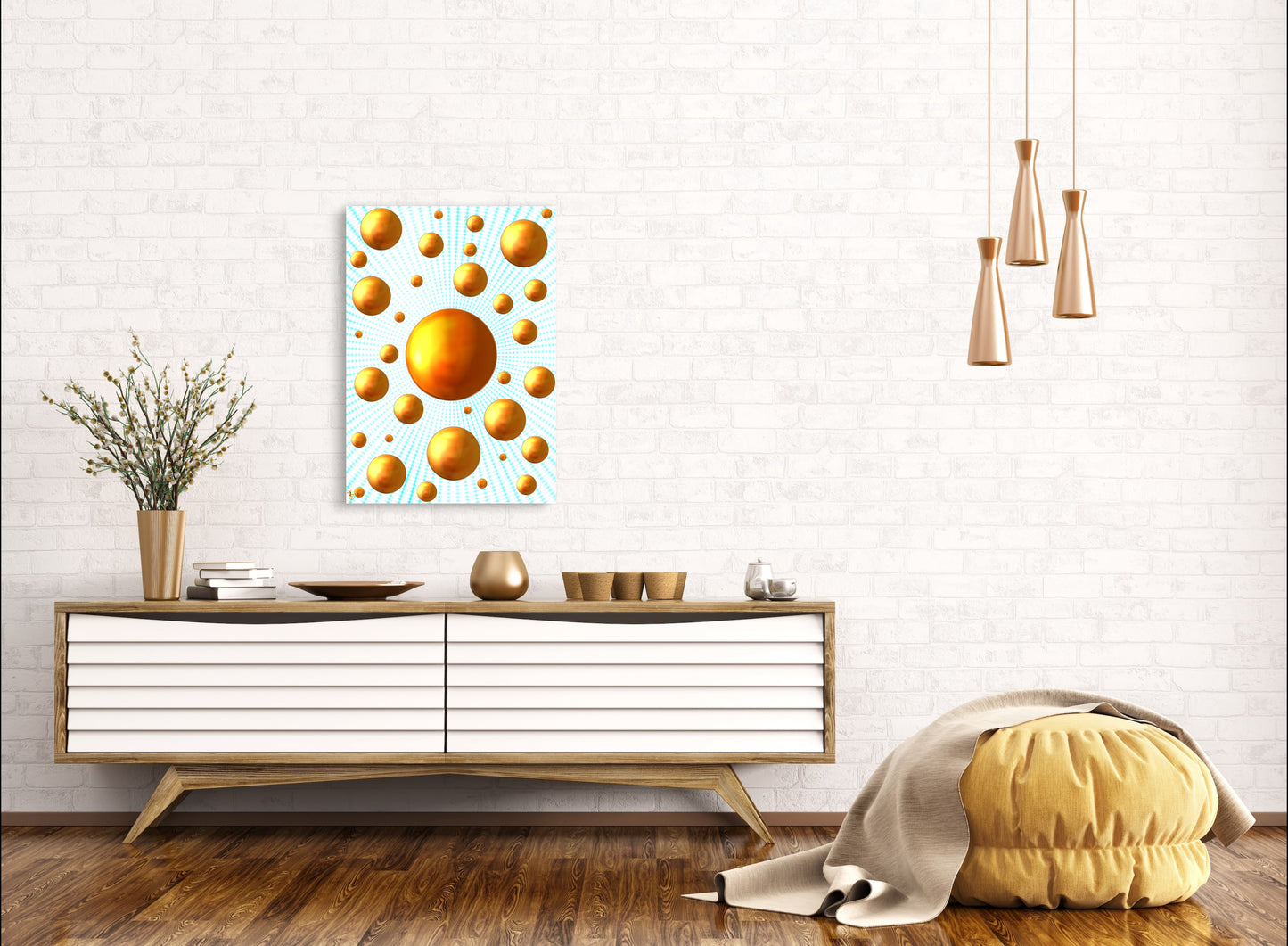 Serenity Spheres - Faint Blue Limited Edition Art Print In Sizes A3-A1