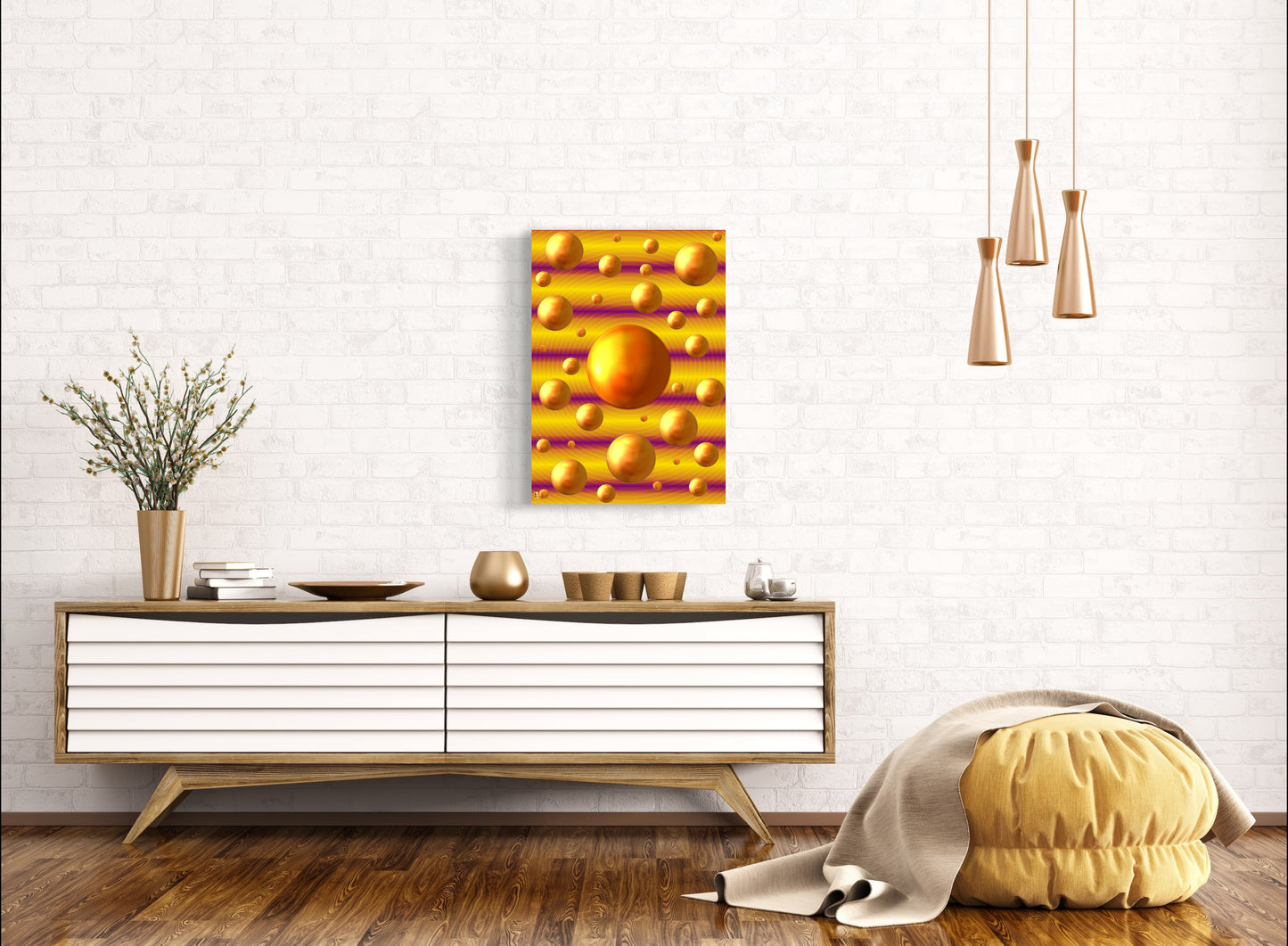 Serenity Spheres - Raspberry Ripple Limited Edition Art Print In Sizes A3-A1