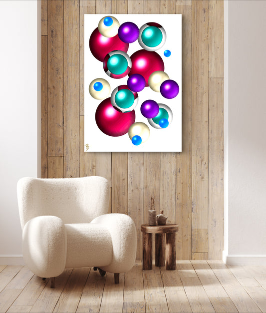 Falling Marbles: Cherry Blossom - Limited Edition Art Print In Sizes A2-A1