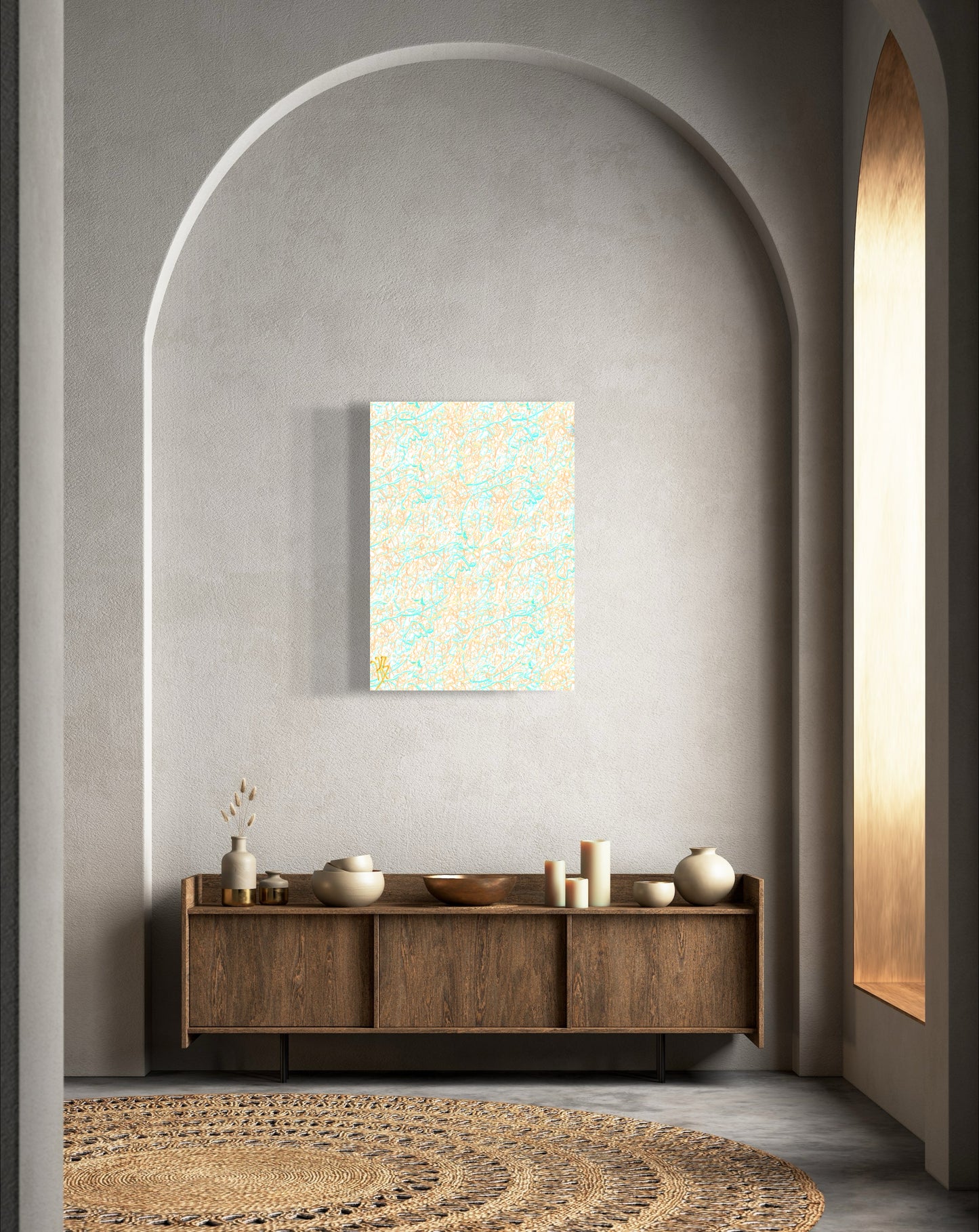 Interlocked Series: Intertwined - Only One, Limited Edition Art A1 Stretched Cotton Canvas Print