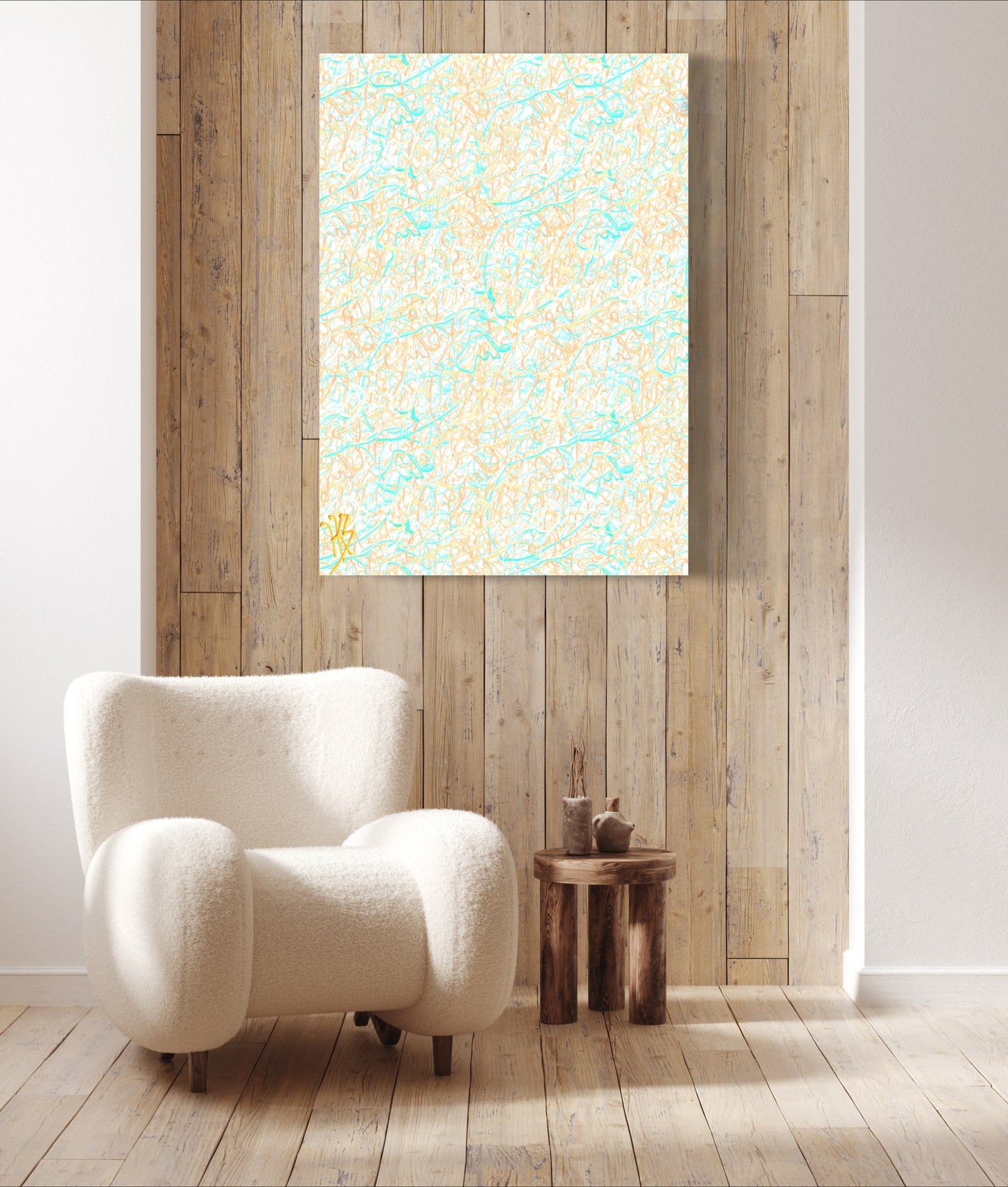 Interlocked Series: Intertwined - Only One, Limited Edition Art A1 Stretched Cotton Canvas Print