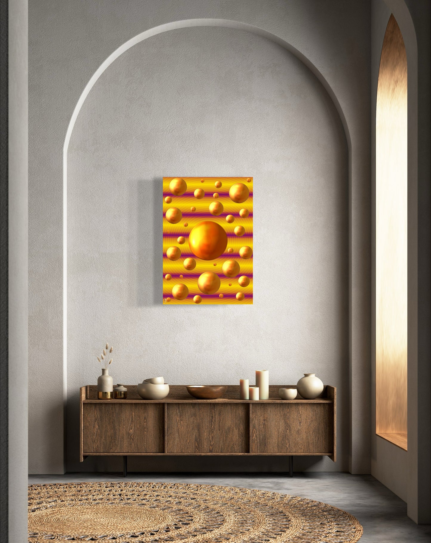 Serenity Spheres - Raspberry Ripple Limited Edition Art Print In Sizes A3-A1