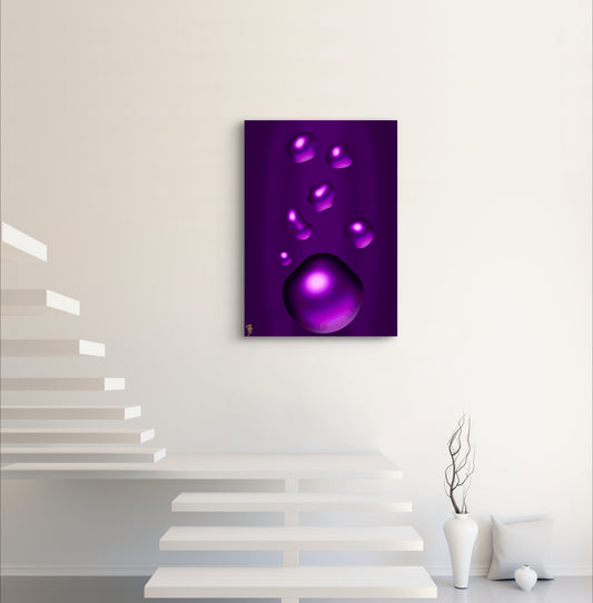 Formless: Liquid Amethyst - Only One, Limited Edition Art A1 Stretched Cotton Canvas Print