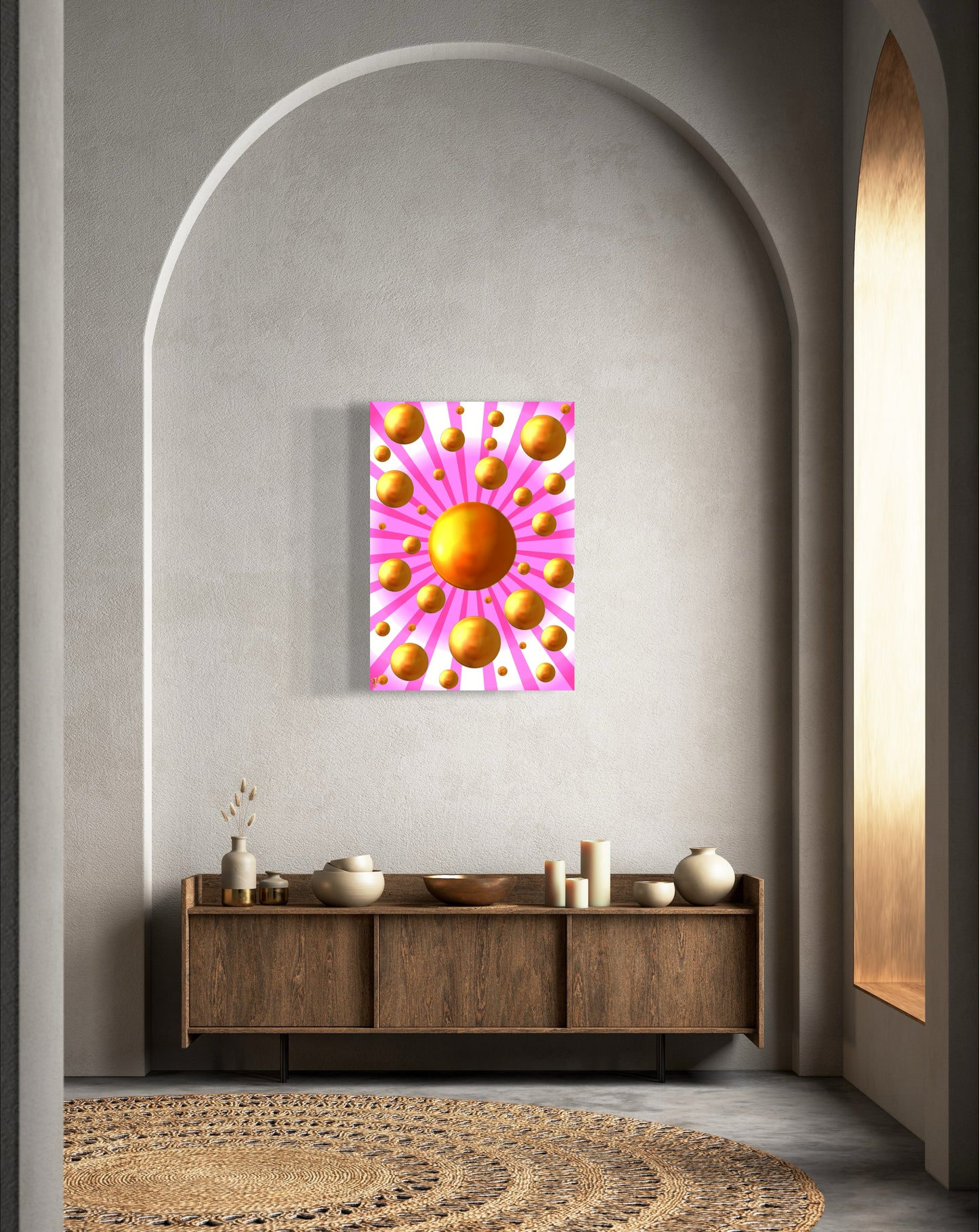 Serenity Spheres - Rosette Sun Limited Edition Art Print In Sizes A3-A1