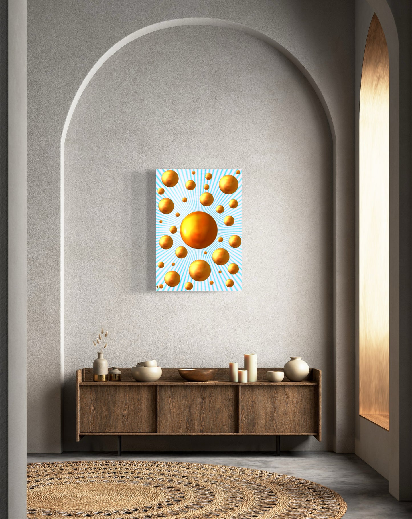 Serenity Spheres - Streaky Blue Limited Edition Art Print In Sizes A3-A1