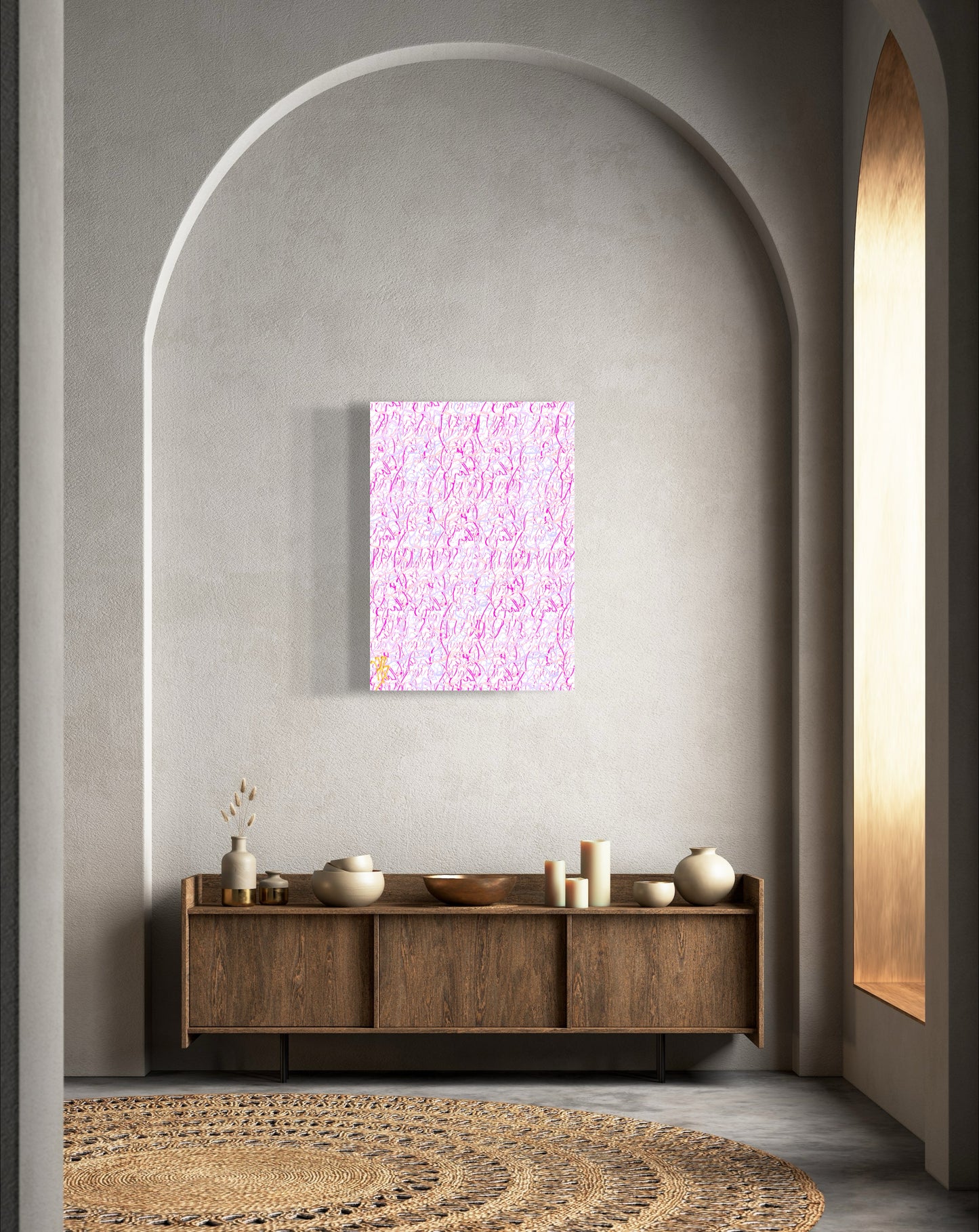 Interlocked Series: Spiritual Love - Only One, Limited Edition Art A1 Stretched Cotton Canvas Print