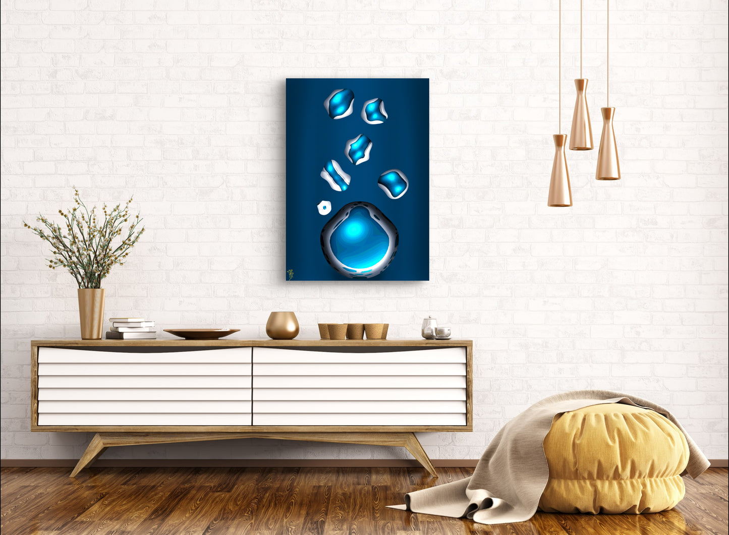 Formless: Topaz Iceberg - Only One, Limited Edition Art A1 Stretched Cotton Canvas Print