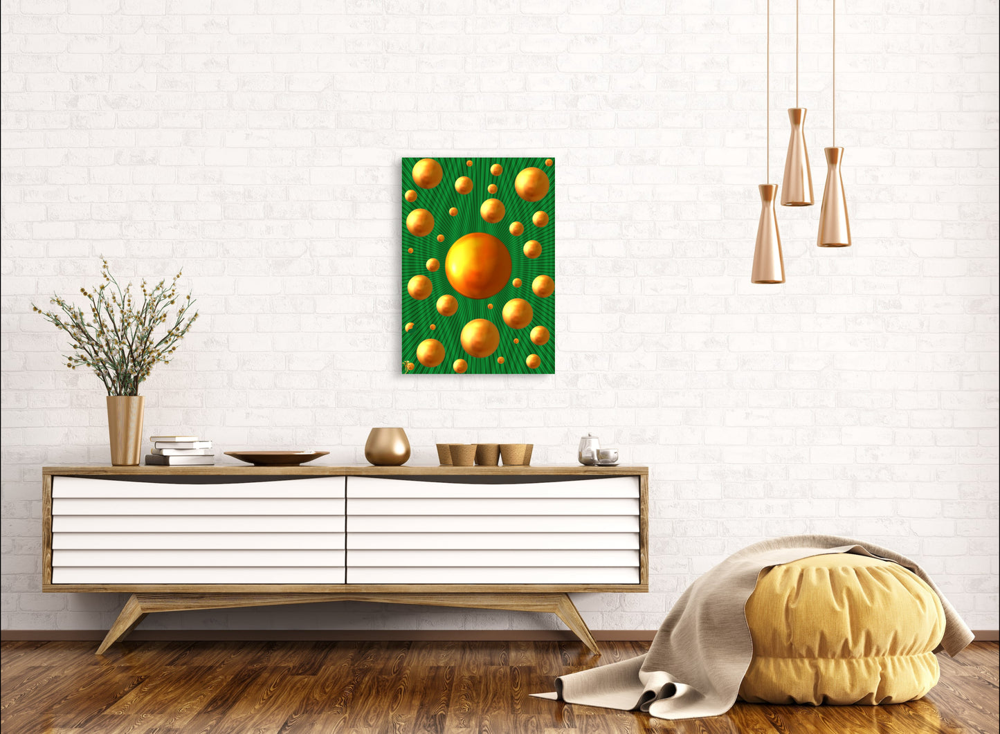 Serenity Spheres - Royal Emerald Limited Edition Art Print In Sizes A3-A1