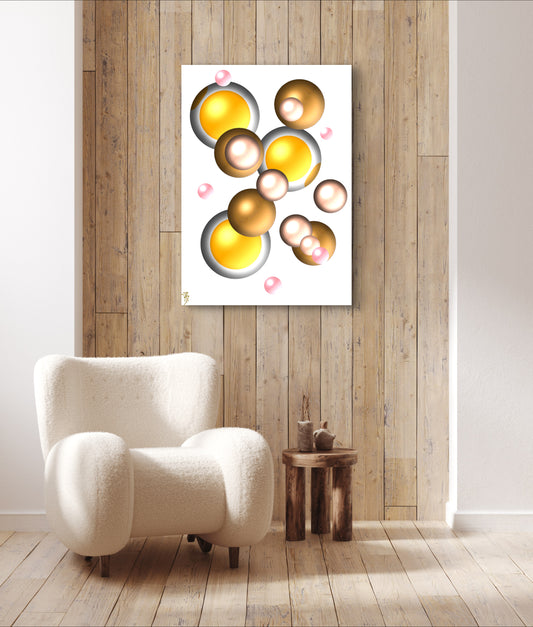 Infinite Marbles - Golden Yolk - Limited Edition Art Print In Sizes A2-A1