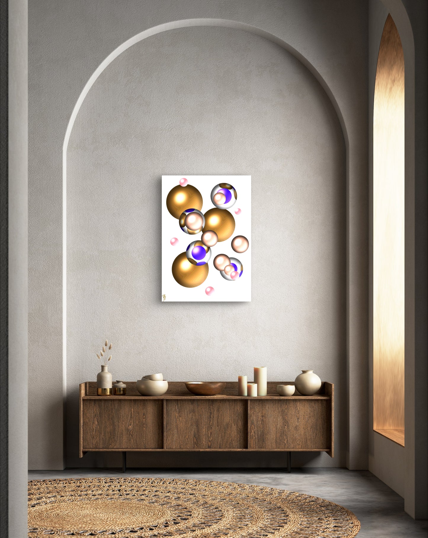 Infinite Marbles - Malt Lavender - Limited Edition Art Print In Sizes A2-A1