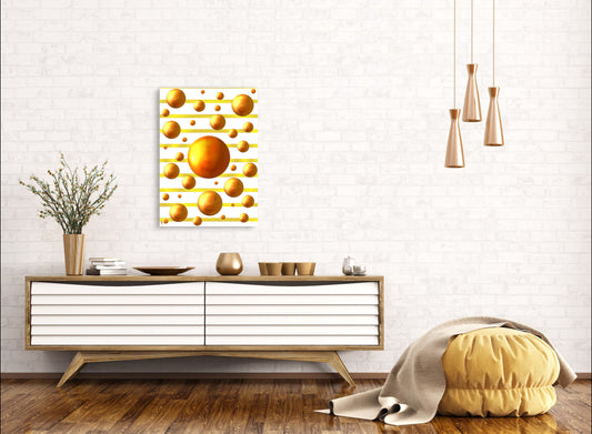 Serenity Spheres - Balance of Gold and White Limited Edition Art Print In Sizes A3-A1