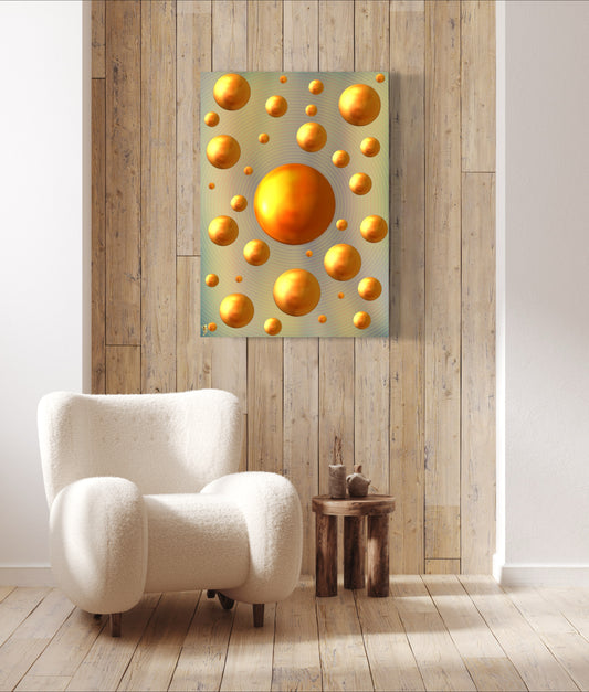 Serenity Spheres - Metallic Bliss Limited Edition Art Print In Sizes A3-A1