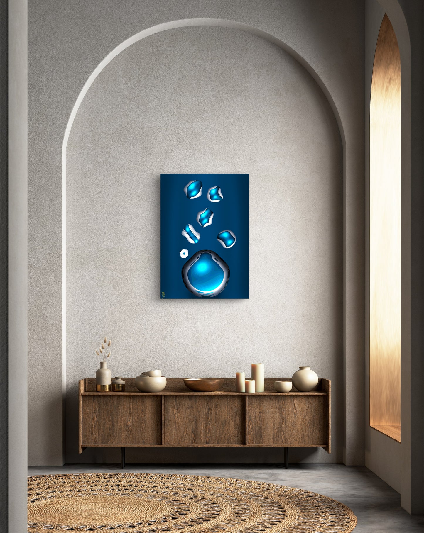Formless: Topaz Iceberg - Only One, Limited Edition Art A1 Stretched Cotton Canvas Print