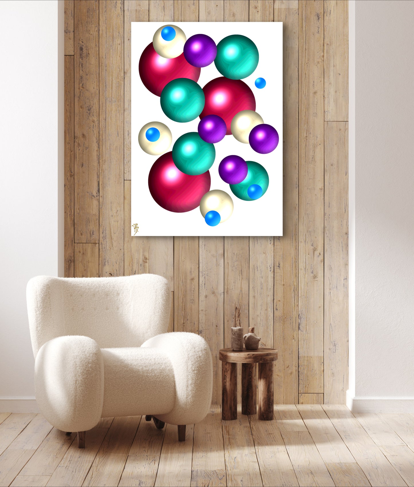 Falling Marbles: Chereal - Limited Edition Art Print In Sizes A2-A1