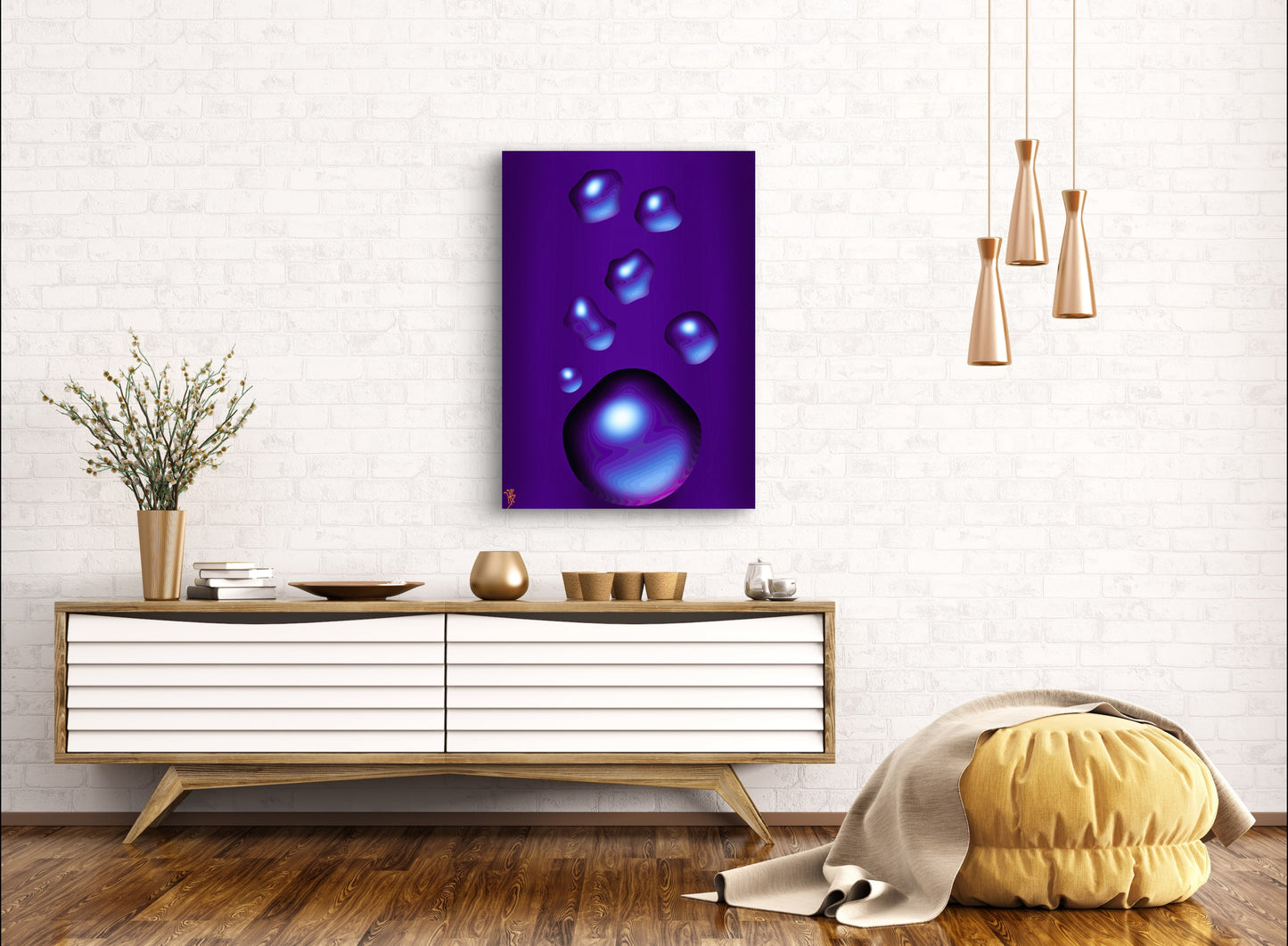 Formless: Indigo Teardrop
- Only One, Limited Edition Art A1 Stretched Cotton Canvas Print