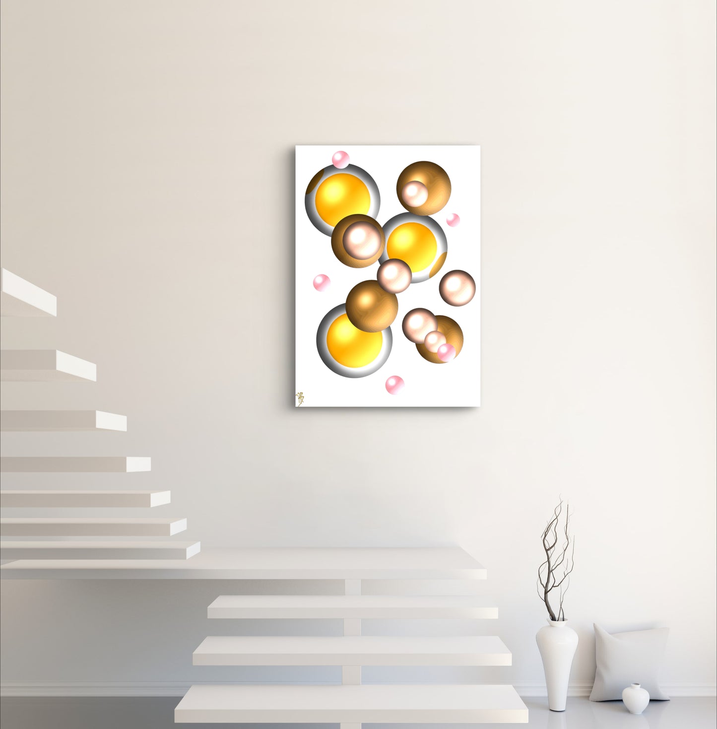 Infinite Marbles - Golden Yolk - Limited Edition Art Print In Sizes A2-A1