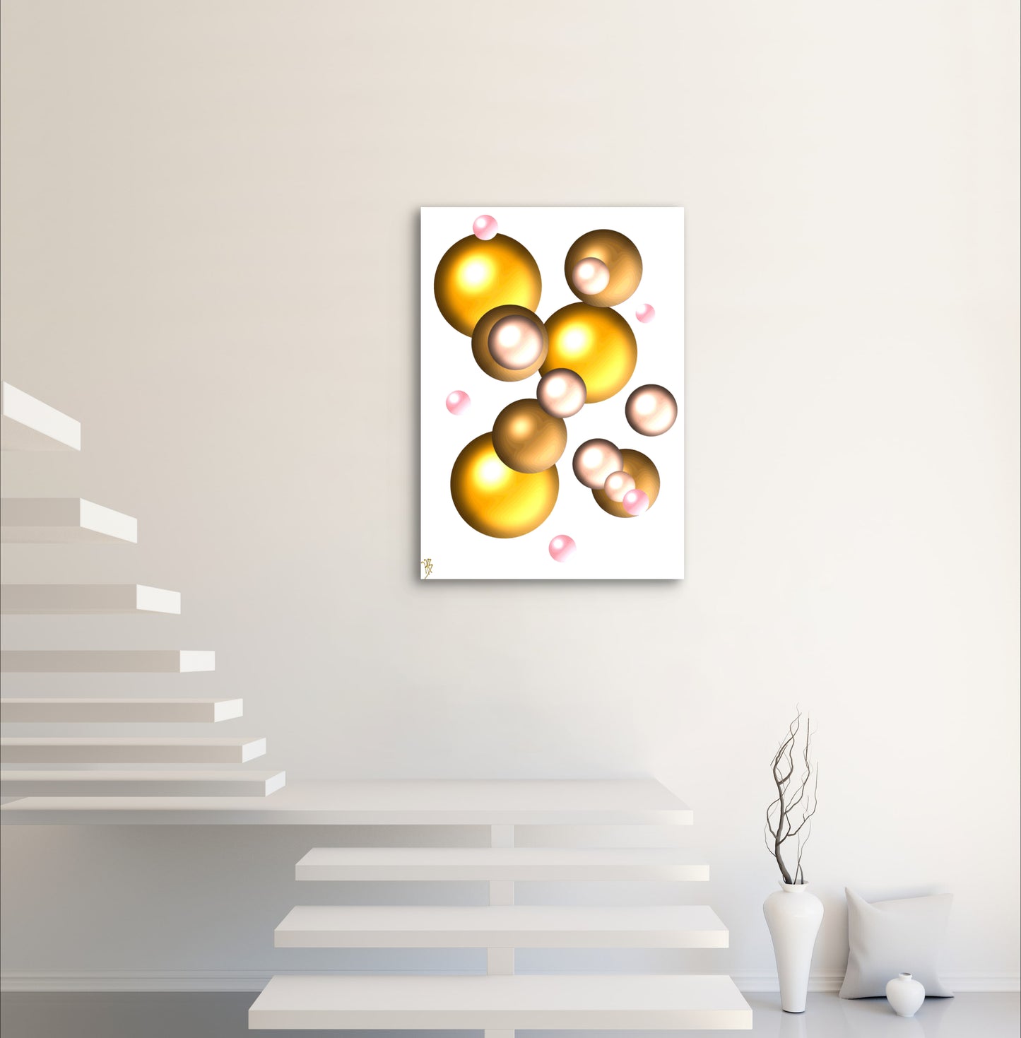 Infinite Marbles - Solid Gold 
- Limited Edition Art Print In Sizes A2-A1