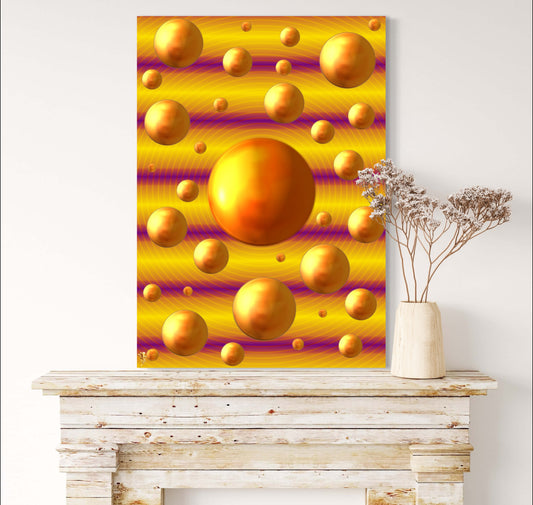 Serenity Spheres - Raspberry Ripple Limited Edition Art Print In Sizes A3-A1