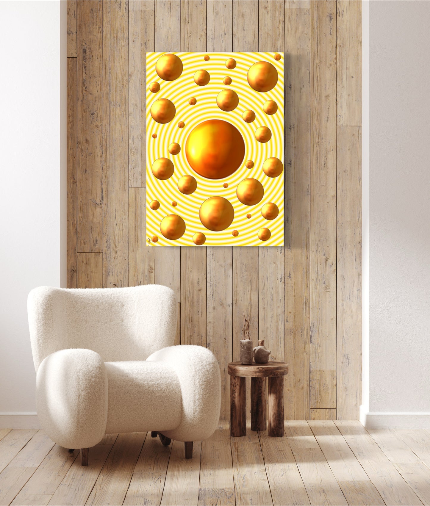 Serenity Spheres - Subtle Radiance Limited Edition Art Print In Sizes A3-A1
