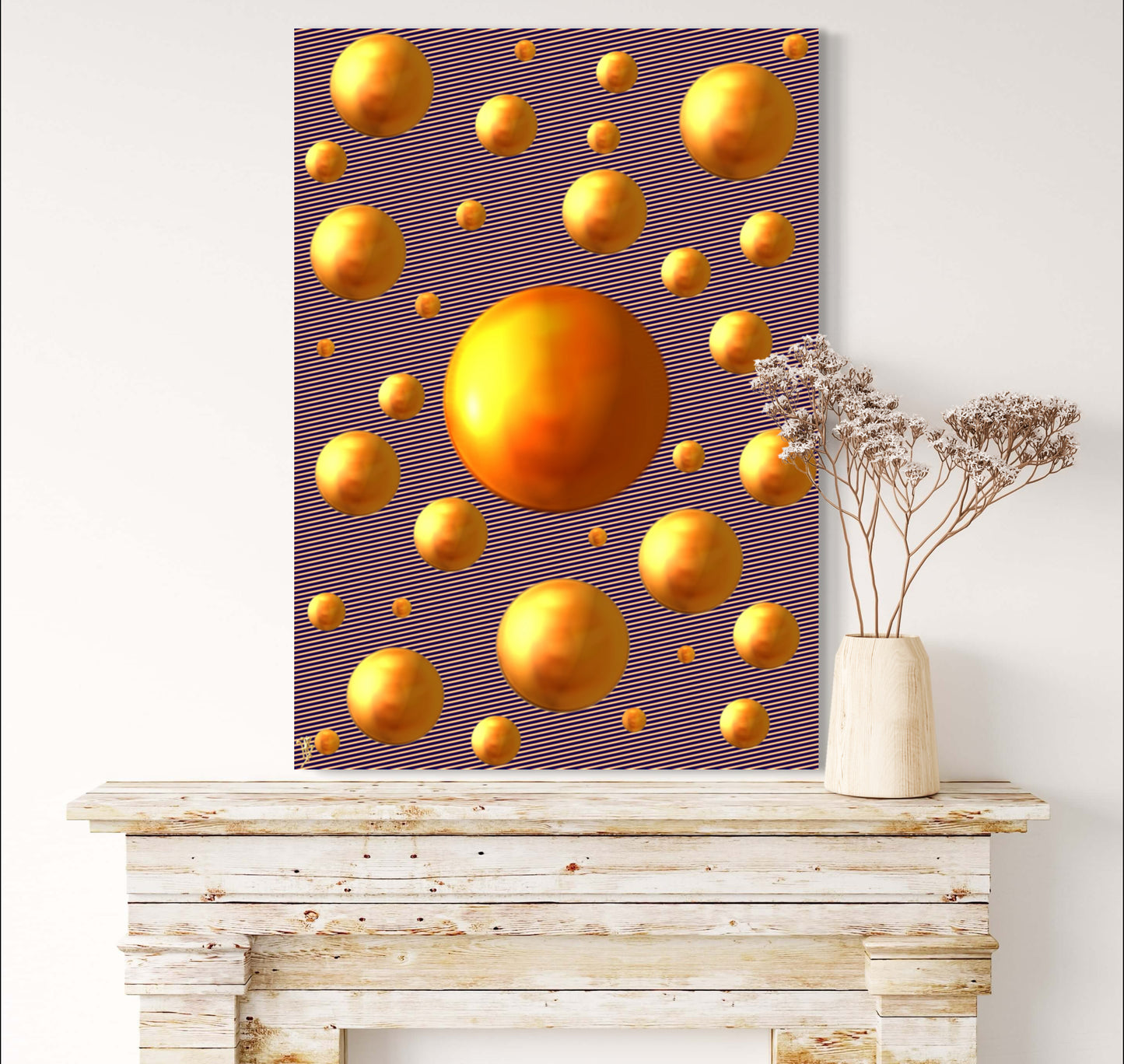 Serenity Spheres - Shimmering Vortex Limited Edition Art Print In Sizes A3-A1