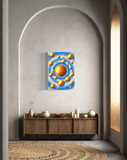 Serenity Spheres - Cloudy Blue Limited Edition Art Print In Sizes A3-A1