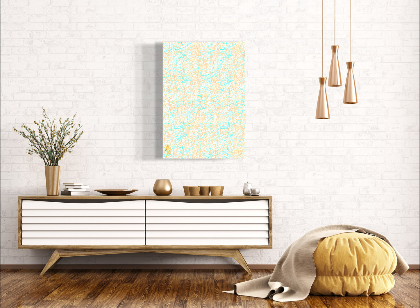 Interlocked Series: Intertwined - Only One, Limited Edition Art A1 Stretched Cotton Canvas Print