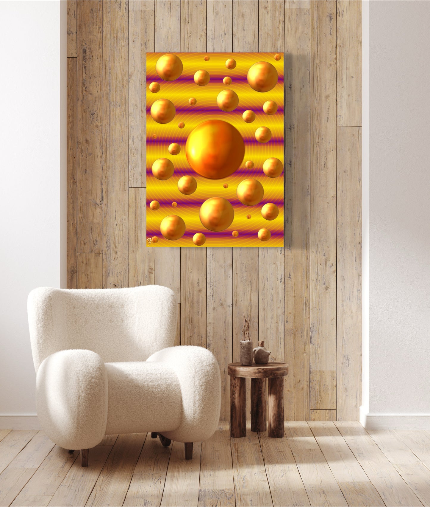 Serenity Spheres - Raspberry Ripple Limited Edition Art Print In Sizes A3-A1
