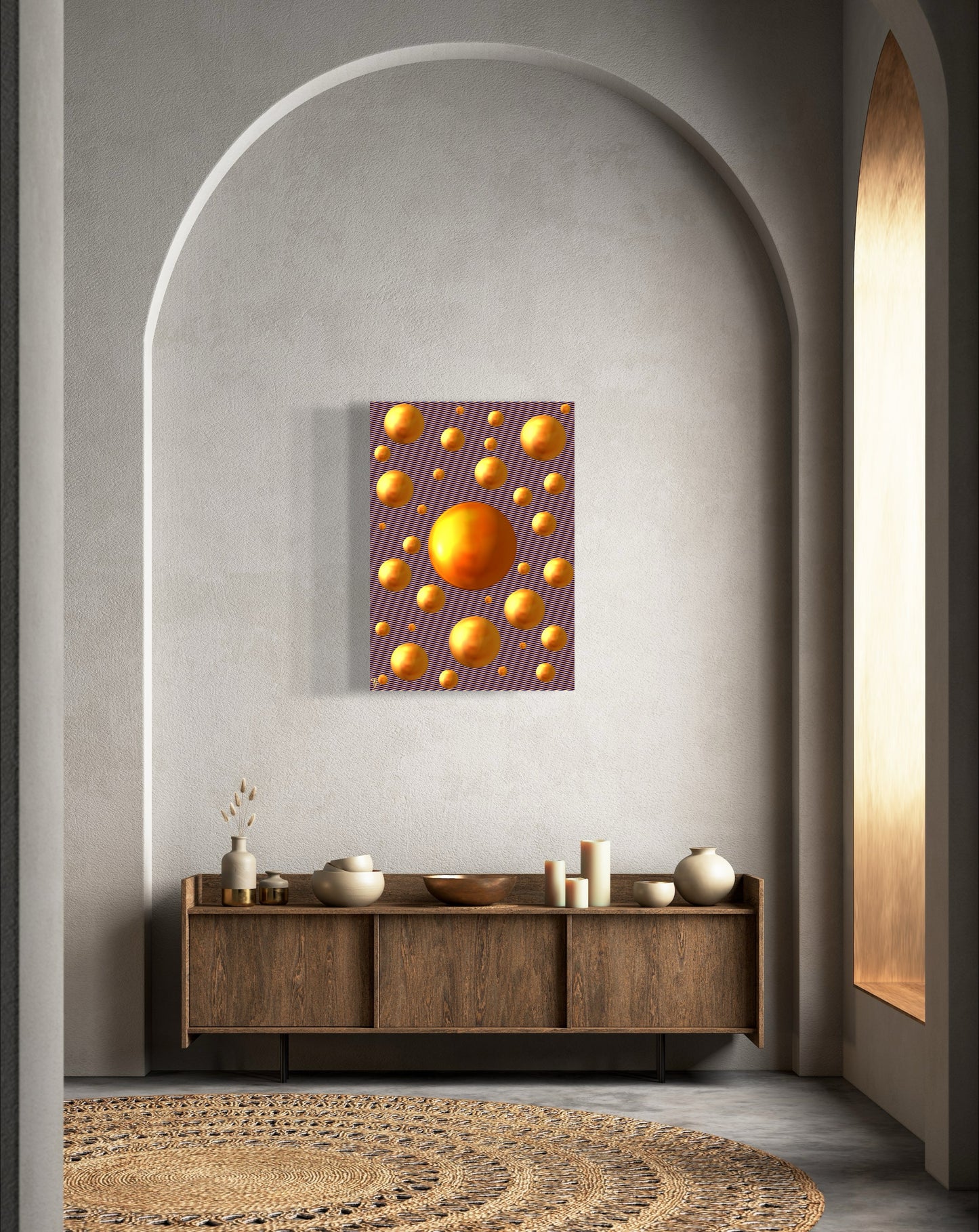 Serenity Spheres - Shimmering Vortex Limited Edition Art Print In Sizes A3-A1