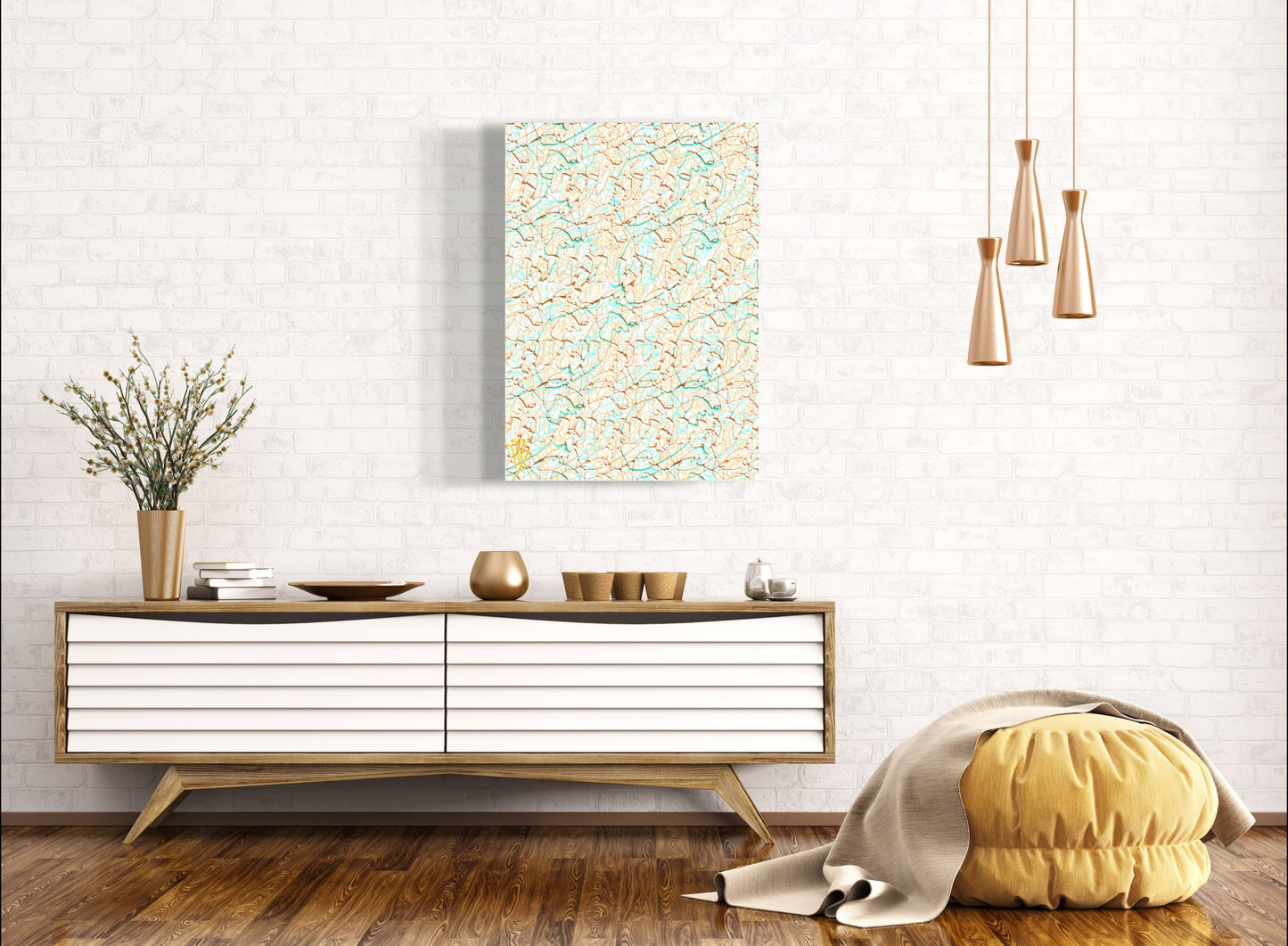 Interlocked Series: Lattice Love - Only One, Limited Edition Art A1 Stretched Cotton Canvas Print