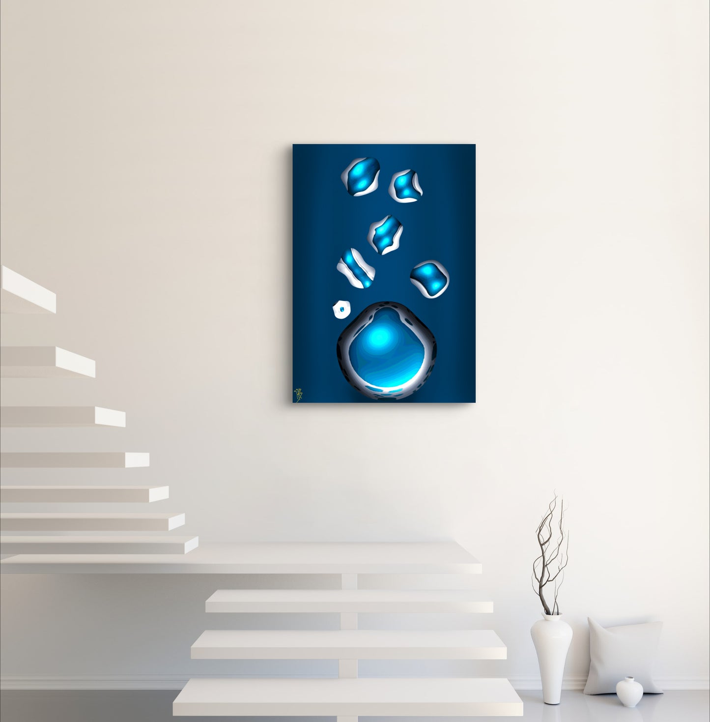 Formless: Topaz Iceberg - Only One, Limited Edition Art A1 Stretched Cotton Canvas Print