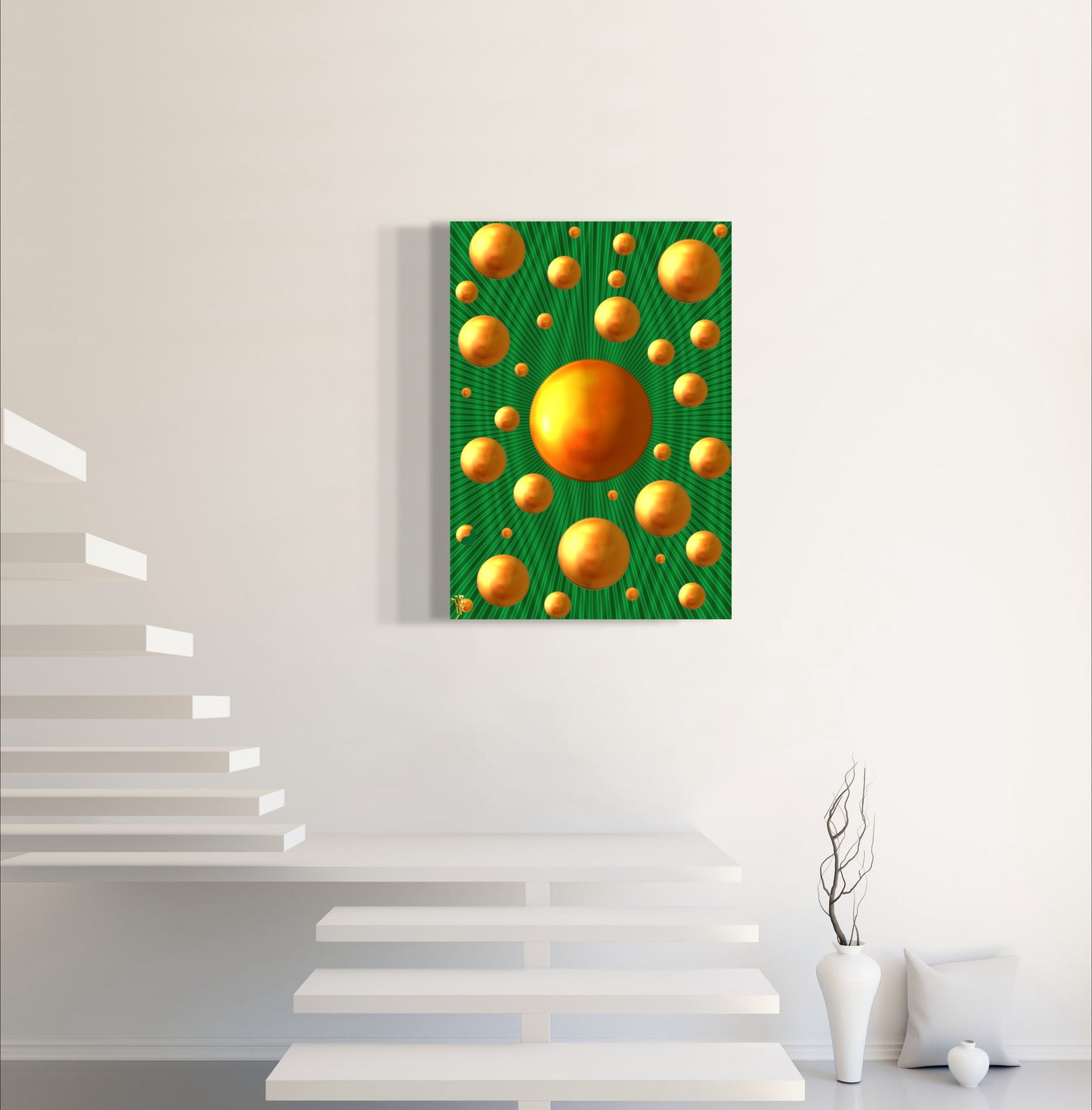 Serenity Spheres - Royal Emerald Limited Edition Art Print In Sizes A3-A1