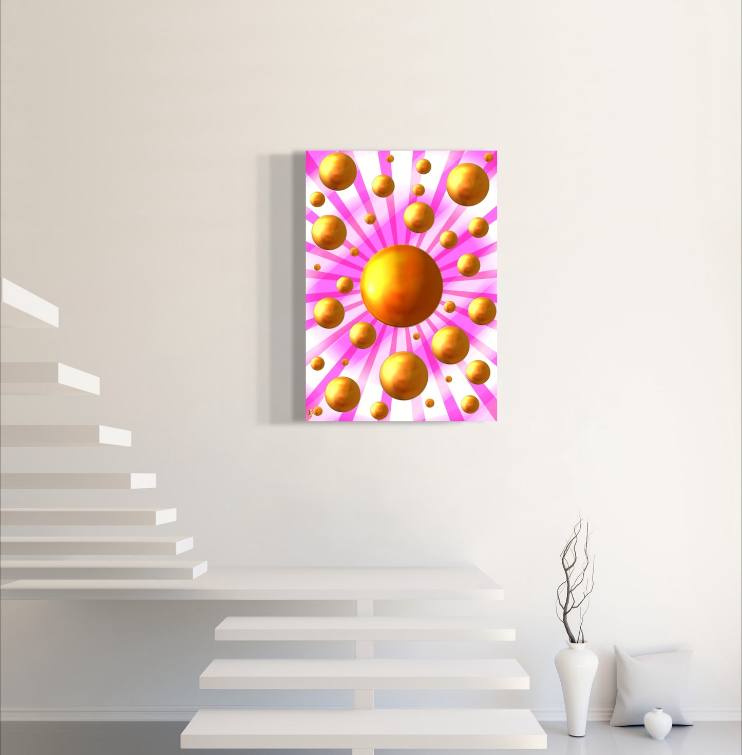 Serenity Spheres - Soft Rose Limited Edition Art Print In Sizes A3-A1