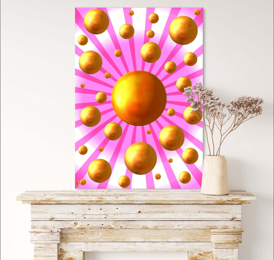 Serenity Spheres - Rosette Sun Limited Edition Art Print In Sizes A3-A1