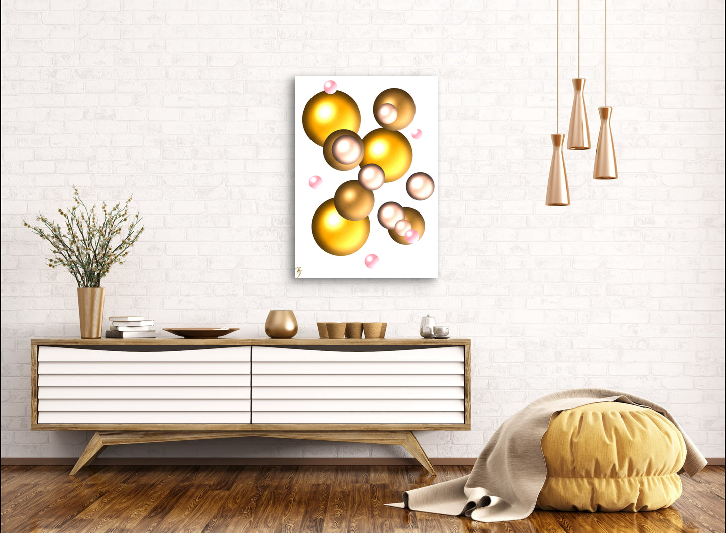 Infinite Marbles - Solid Gold 
- Limited Edition Art Print In Sizes A2-A1