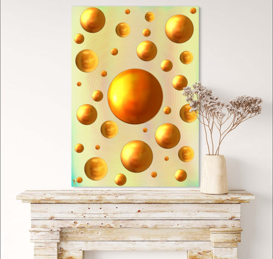 Serenity Spheres - Rose Gold Limited Edition Art Print In Sizes A3-A1