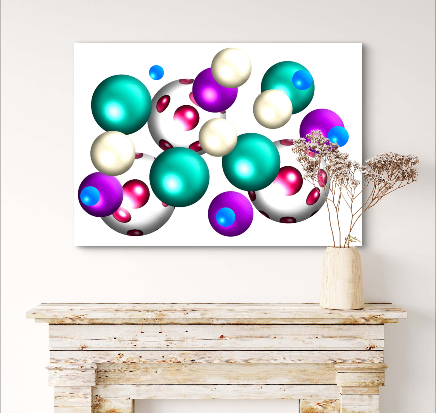 Falling Marbles: Cherry Speckle - Limited Edition Art Print In Sizes A2-A1