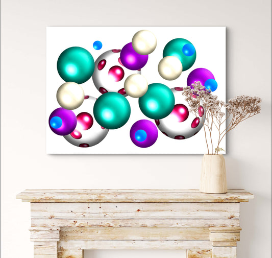 Falling Marbles: Cherry Speckle - Limited Edition Art Print In Sizes A2-A1