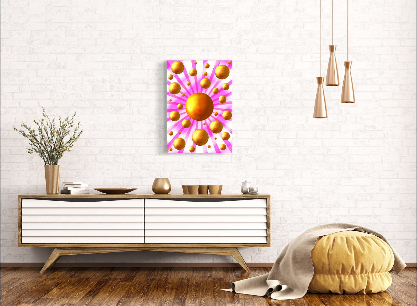 Serenity Spheres - Soft Rose Limited Edition Art Print In Sizes A3-A1