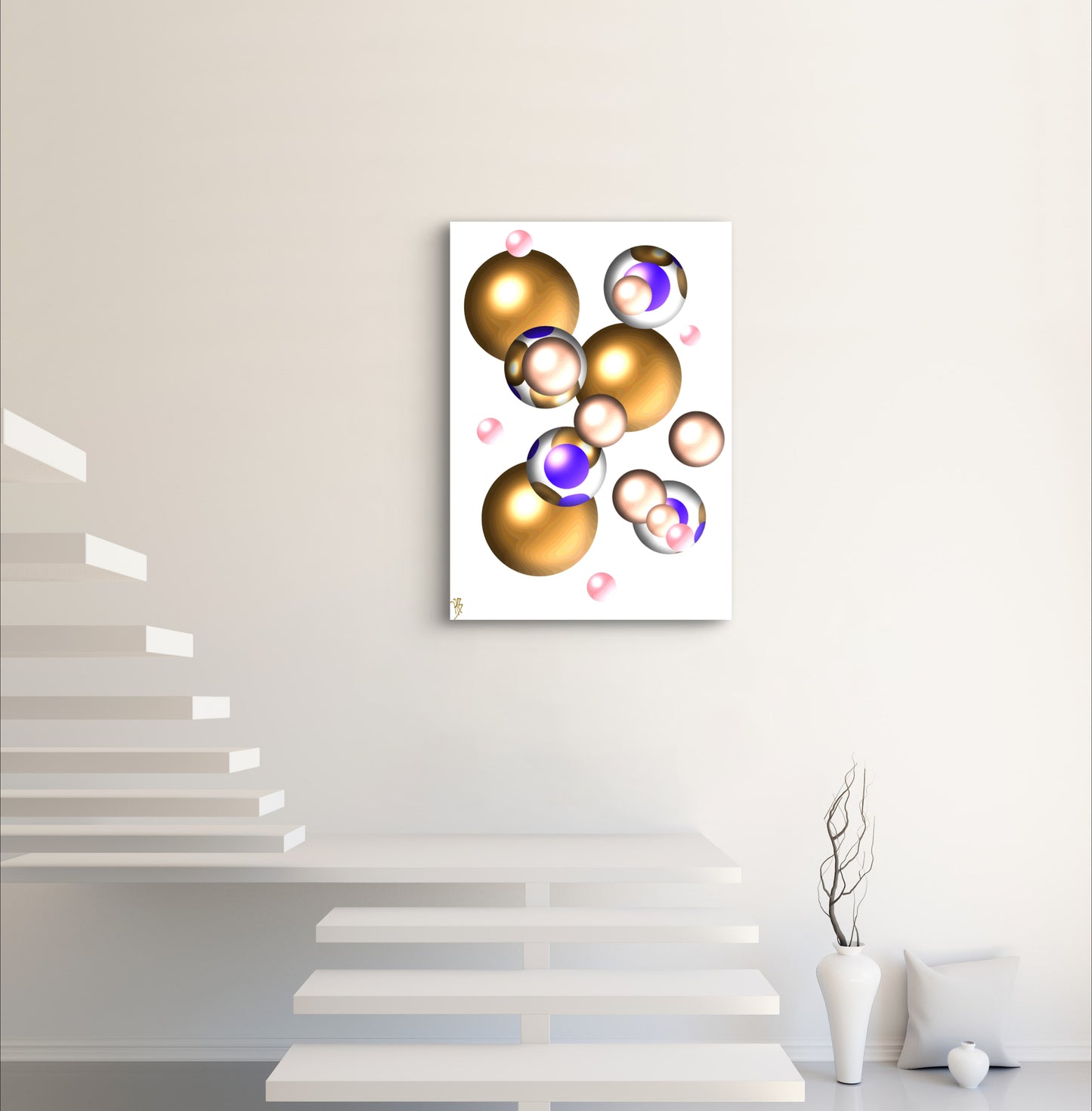 Infinite Marbles - Malt Lavender - Limited Edition Art Print In Sizes A2-A1