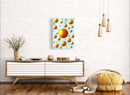 Serenity Spheres - Streaky Blue Limited Edition Art Print In Sizes A3-A1