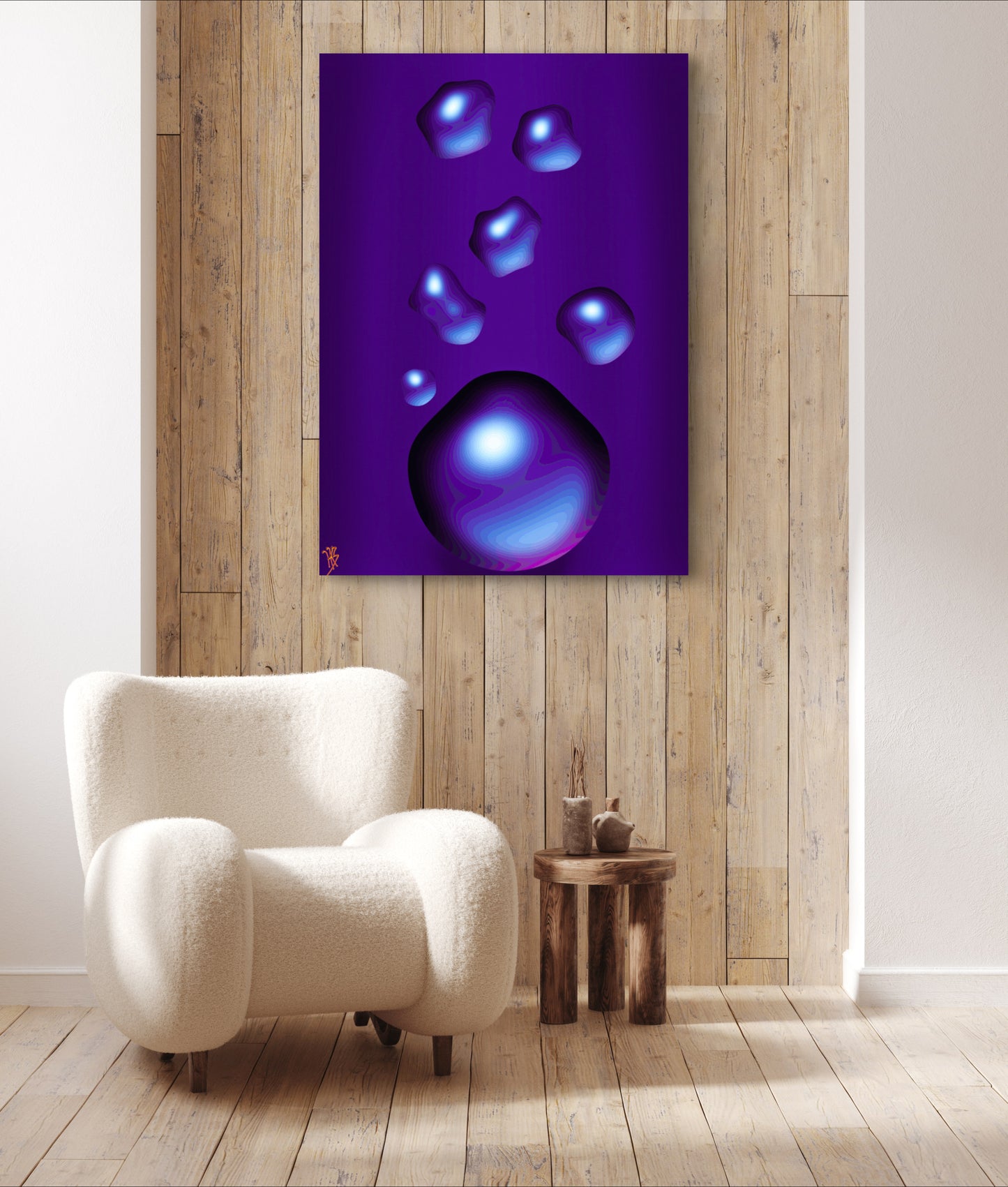 Formless: Indigo Teardrop
- Only One, Limited Edition Art A1 Stretched Cotton Canvas Print
