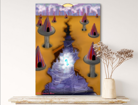 Crystal Core - White Fog & Sandstorm - Open Collection Art Prints - A3