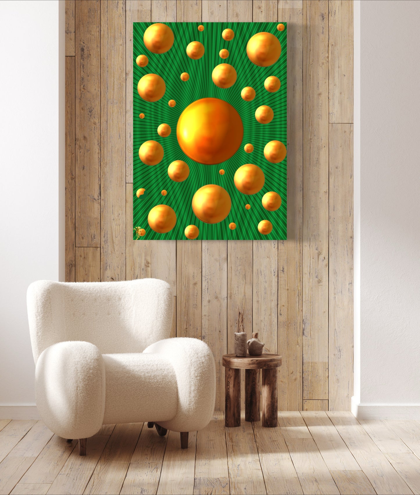 Serenity Spheres - Royal Emerald Limited Edition Art Print In Sizes A3-A1